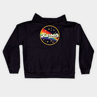 Karson // Rainbow In Space Vintage Grunge-Style Kids Hoodie